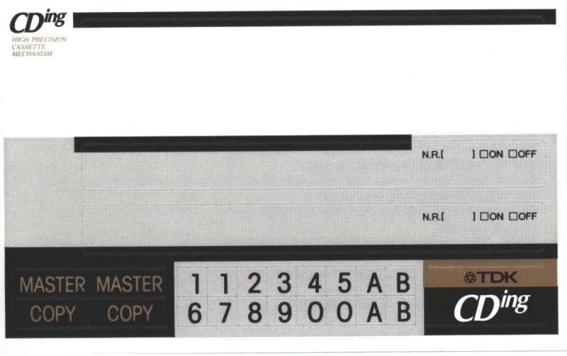 Compact Cassette TDK CDing 2 90 Type II Chrome 1997 North America
