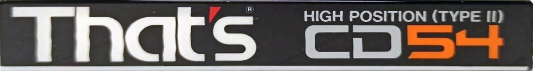 Compact Cassette Thats CD 54 "CD-II" Type II Chrome 1987 Japan