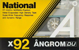 Compact Cassette National Angrom X-DU 92 "RT-X92DU" Type I Normal 1986 Japan