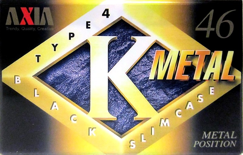 Compact Cassette AXIA K Metal 46 "KMC 46" Type IV Metal 1997 Japan