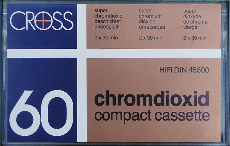 Compact Cassette Cross 60 Type II Chrome 1988 Germany