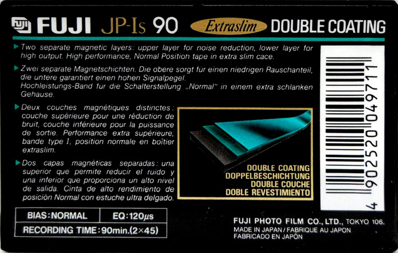 Compact Cassette Fuji JP-Is 90 Type I Normal 1993 Europe