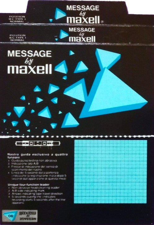Compact Cassette Maxell Message 80 Type I Normal 1991 Italy