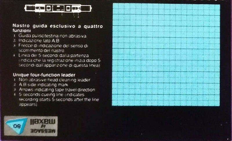 Compact Cassette Maxell Message 80 Type I Normal Europe