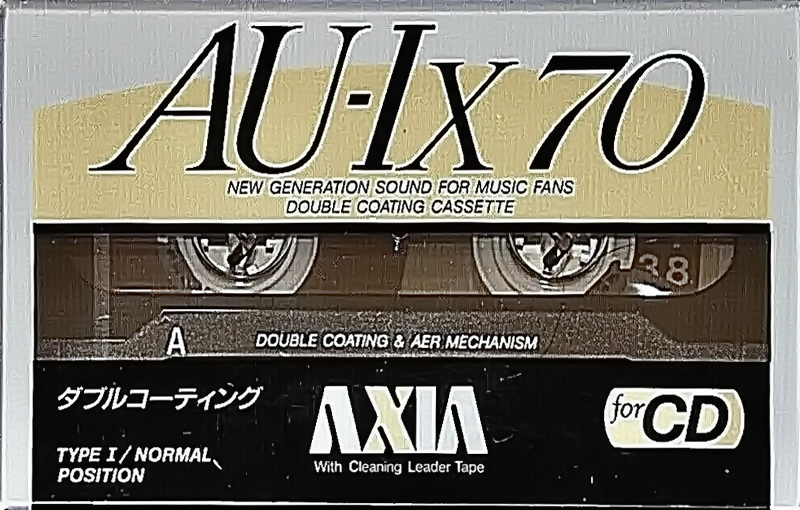 Compact Cassette AXIA AU-Ix 70 "AU-1X 70" Type I Normal 1991 Japan