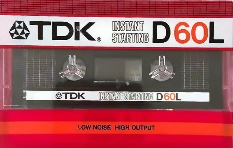 Compact Cassette TDK D 60 "D60L" Type I Normal 1985 USA
