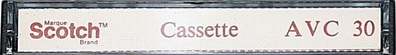 Compact Cassette Scotch AVC 30 Type I Normal 1973 USA