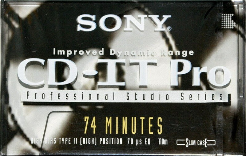 Compact Cassette Sony CD-IT PRO 74 "C-74CDP2" Type II Chrome 1992 North America
