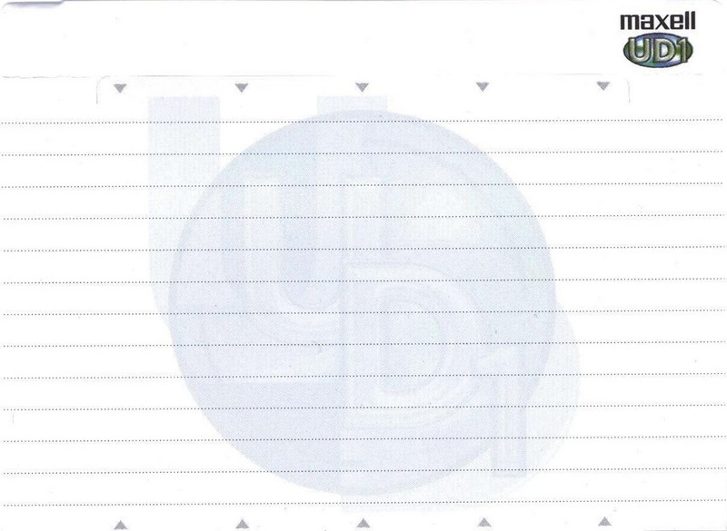 Compact Cassette Maxell UDI / UD1 30 "UD1-30N" Type I Normal 2000 Japan