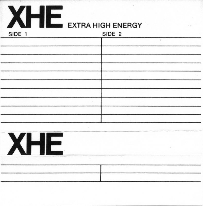 Compact Cassette Audio Magnetics XHE 60 Type I Normal 1972 USA