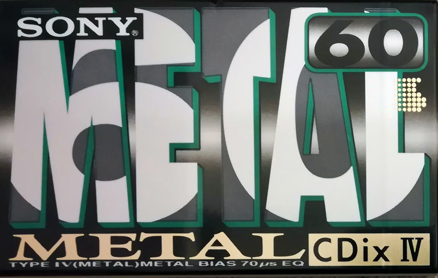 Compact Cassette Sony CDix IV 60 "C-60CDX4A" Type IV Metal 1992 Japan