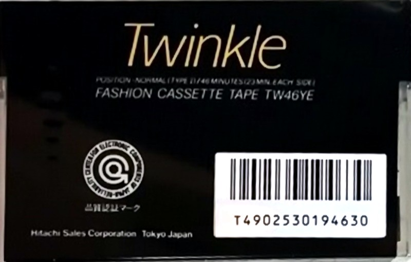 Compact Cassette Hitachi Twinkle 46 "Ye Yellow TW46YE" Type I Normal 1985 Japan