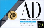 Compact Cassette TDK AD 70 "AD-70M" Type I Normal 1990 Japan