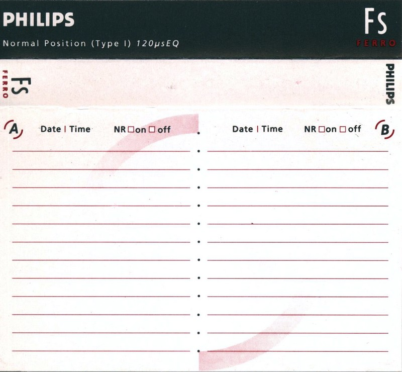 Compact Cassette Philips FS 60 Type I Normal 1990 Europe