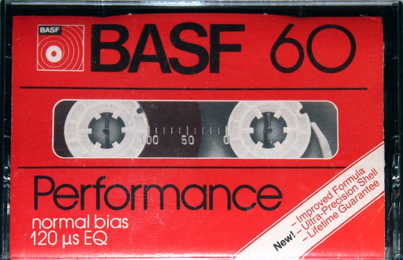 Compact Cassette BASF Performance I 60 Type I Normal 1980 USA
