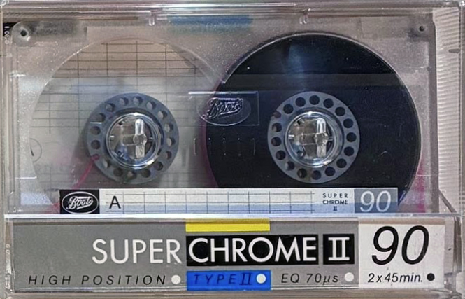 Compact Cassette Boots / Boots Audio Super Chrome 90 Type II Chrome 1987 UK