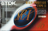 Compact Cassette TDK SR-X 46 "SR-X46R" Type II Chrome 1992 Japan