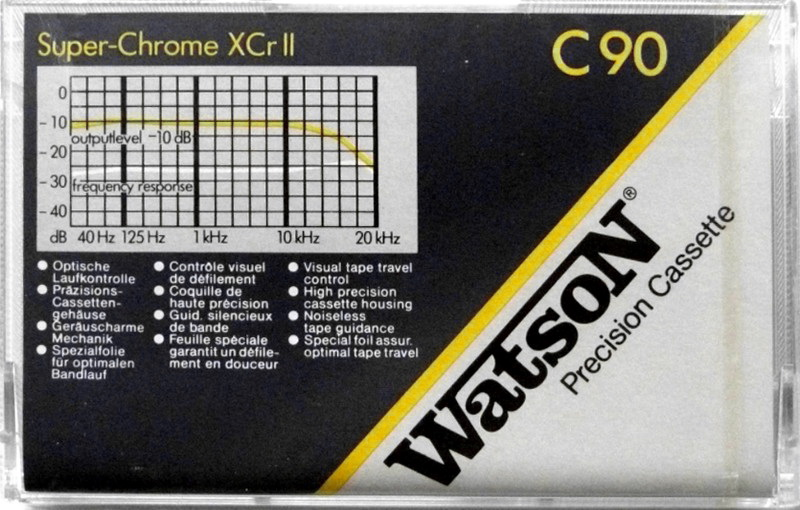 Compact Cassette Watson 90 "Super Chrome XCr II" Type II Chrome 1990 Europe