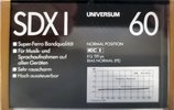 Compact Cassette Universum SDXI 60 Type I Normal 1988 Europe