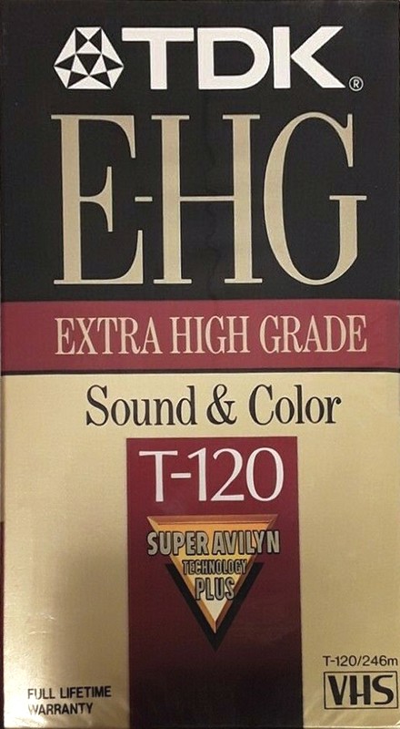 VHS, Video Home System TDK E-HG 120 "T-120EHG" Type II Chrome North America