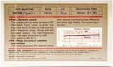 Compact Cassette Maxell MX 60 Type IV Metal 1982 USA