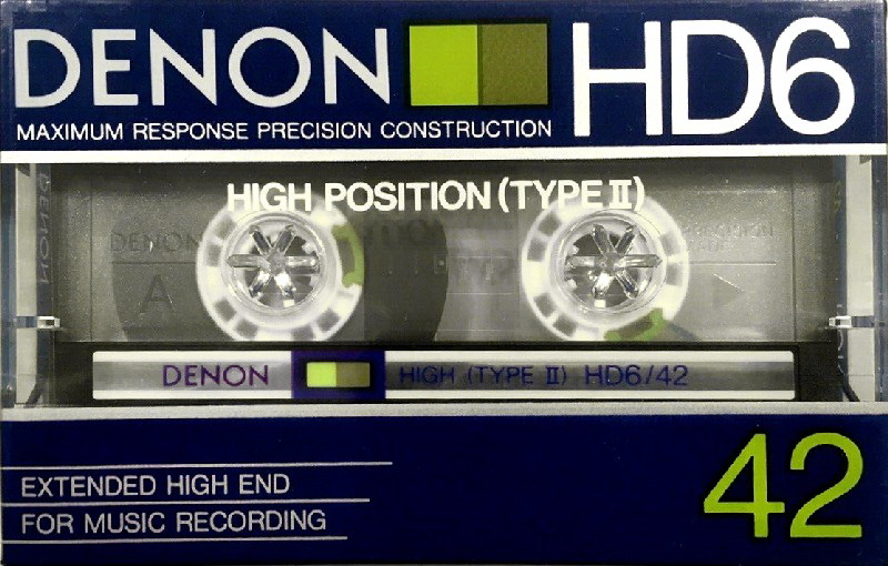 Compact Cassette Denon HD6 42 Type II Chrome 1985 Japan