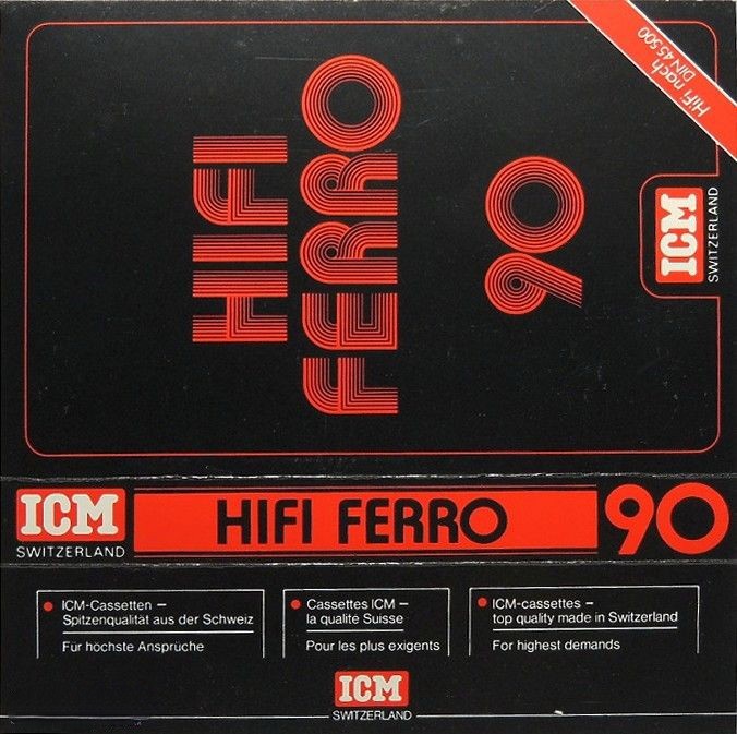 Compact Cassette ICM HIFI Ferro 90 Type I Normal 1978 Europe