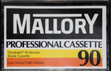 Compact Cassette Mallory 90 "Professional" Type I Normal 1982 USA