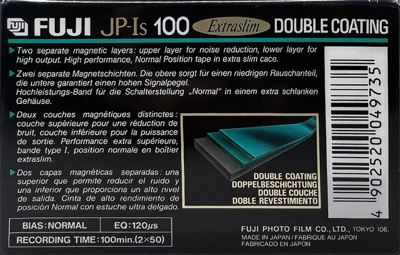 Compact Cassette Fuji JP-Is 100 Type I Normal 1993 Europe