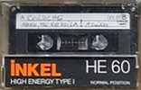 Compact Cassette Inkel HE 60 Type I Normal 1985 Spain