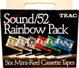 6 pack Teac SOUND 52X 52 "Sound/52 Rainbow Pack" Type I Normal 1986 USA