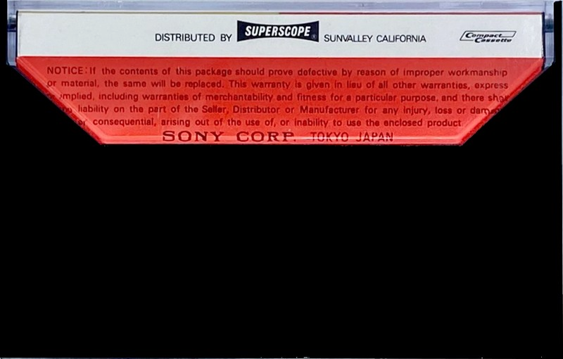 Compact Cassette Sony FeCr 60+2 Type III Ferro Chrome 1974 USA