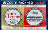 Compact Cassette Sony FeCr 60+2 Type III Ferro Chrome 1974 USA