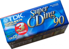 3 pack TDK Super CDing 90 "SCD-90EB3" Type II Chrome 1997 Europe