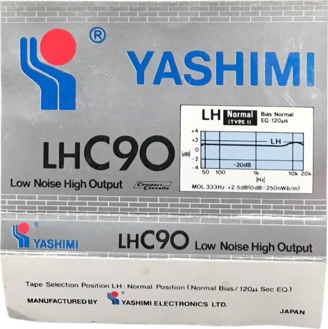Compact Cassette Yashimi 90 "LH" Type I Normal Worldwide