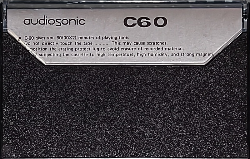 Compact Cassette Audiosonic 60 Type I Normal 1976 Australia