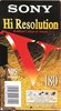 VHS, Video Home System Sony Hi Resolution 180 Type I Normal 1996 Europe