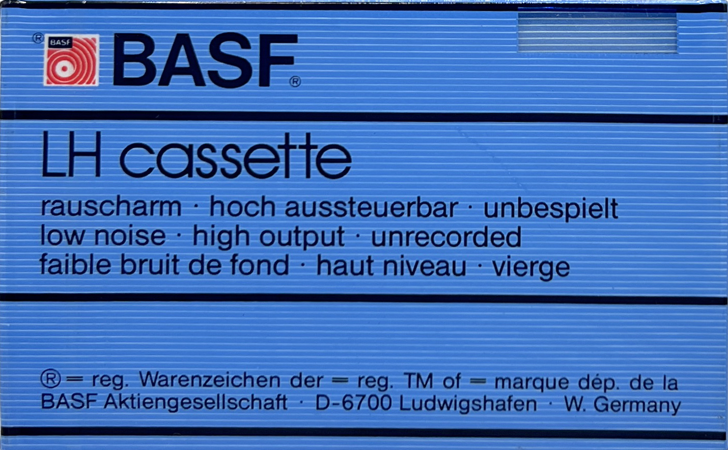 Compact Cassette BASF LH 60 Type I Normal 1982 Europe