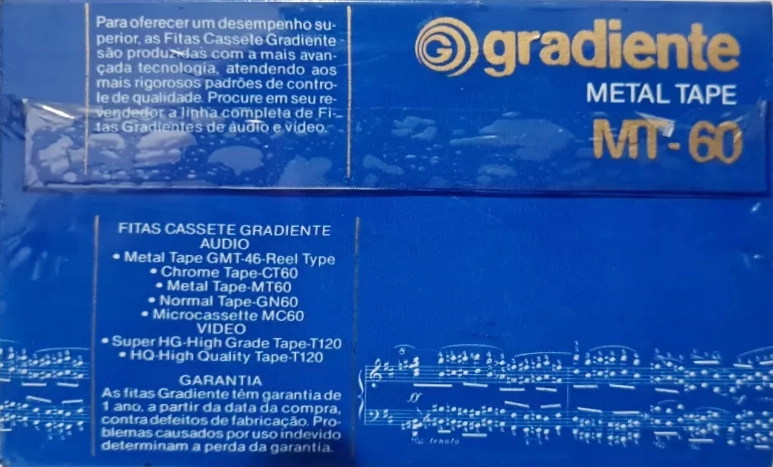 Compact Cassette Gradiente 60 "MT" Type IV Metal Latin America