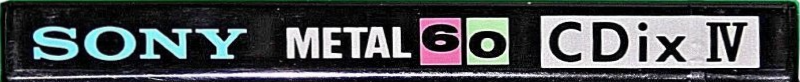 Compact Cassette Sony CDix IV 60 "C-60CDX4" Type IV Metal 1991 Japan