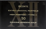 Compact Cassette Sony XII 50 Type II Chrome 1991 Japan