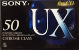 Compact Cassette Sony UX 50 "C-50UXA" Type II Chrome 1995 Europe