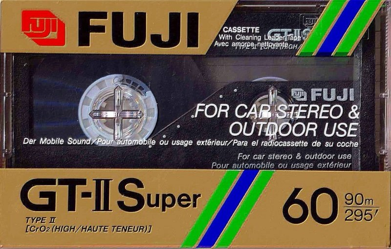 Compact Cassette Fuji GT-II Super 60 Type II Chrome 1988 Europe