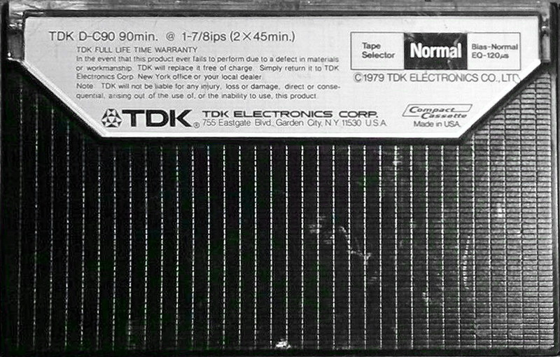 Compact Cassette TDK D 90 Type I Normal 1979 USA