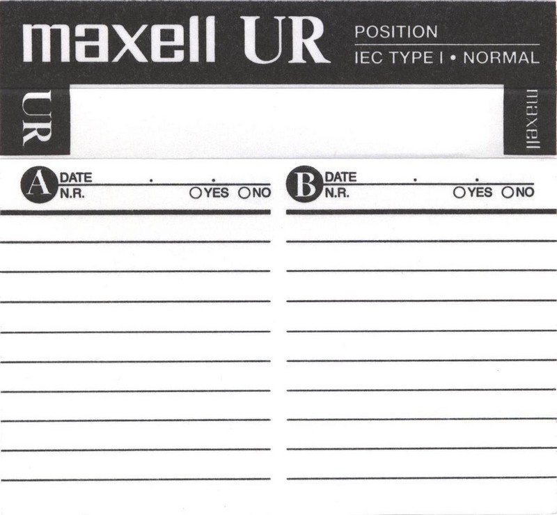 Compact Cassette Maxell UR 60 Type I Normal 2002 North America