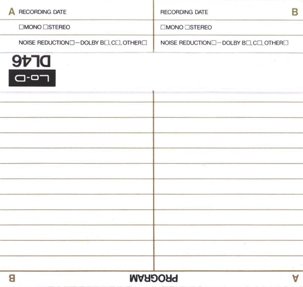 Compact Cassette Lo-D DL 46 Type I Normal 1983 Japan