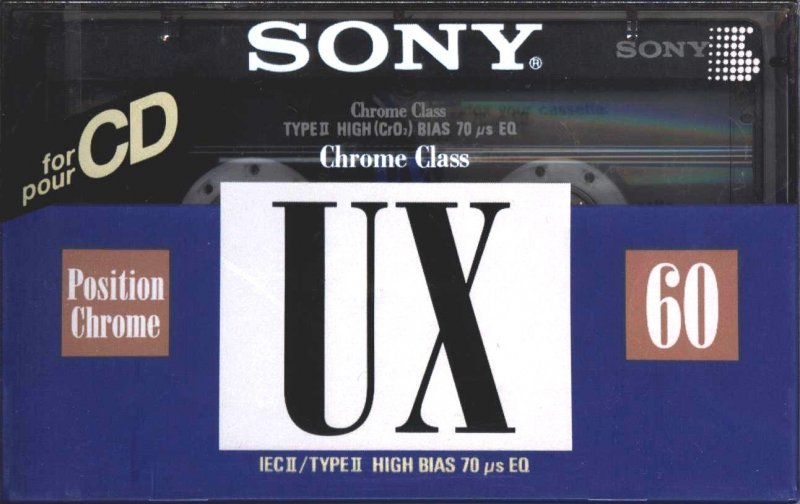 Compact Cassette Sony UX 60 Type II Chrome 1992 Europe