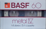 Compact Cassette BASF Metal IV 60 Type IV Metal 1981 Europe