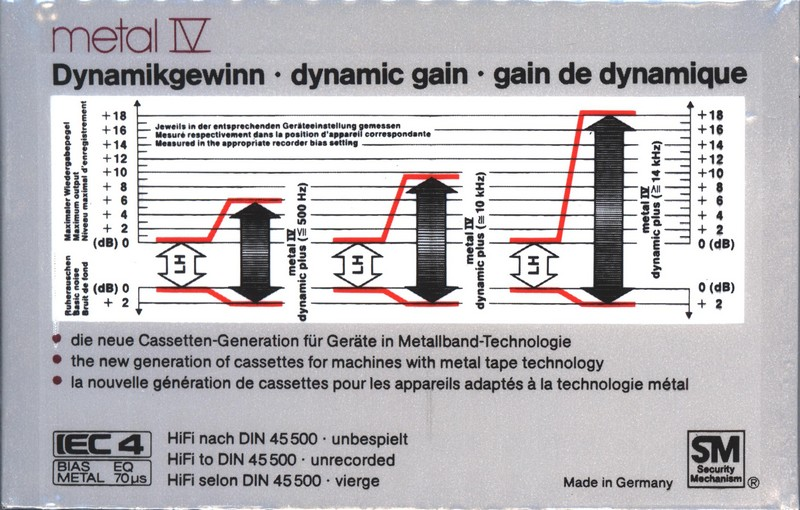 Compact Cassette BASF Metal IV 60 Type IV Metal 1981 Europe