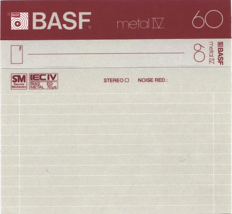 Compact Cassette BASF Metal IV 60 Type IV Metal 1981 Europe